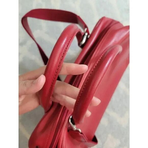 Longchamp Vintage overnight / weekender bag, Red Calfskin Leather One Size - Picture 5 of 12